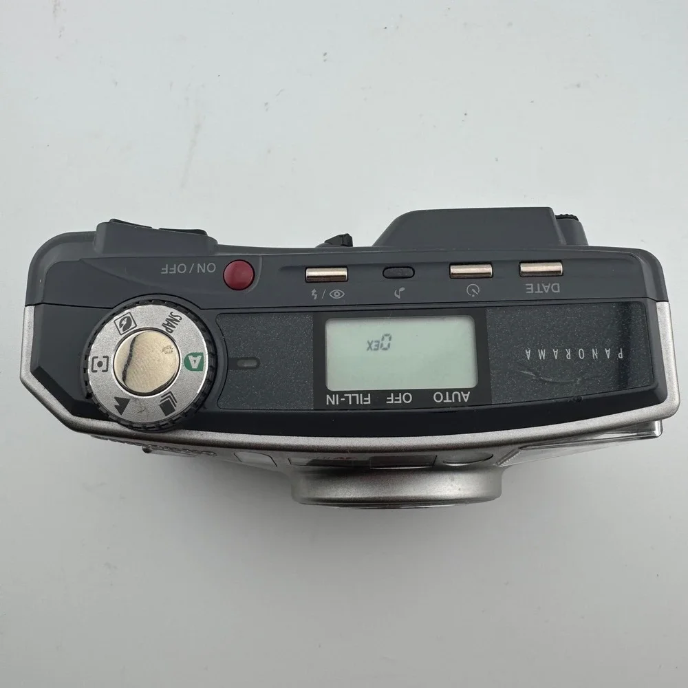 Samsung ECX 170 35mm Film Camera Silver 38-170mm Zoom Panorama Quartz Date Good